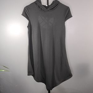 Cut-Out Back Hooded Tunic Dress